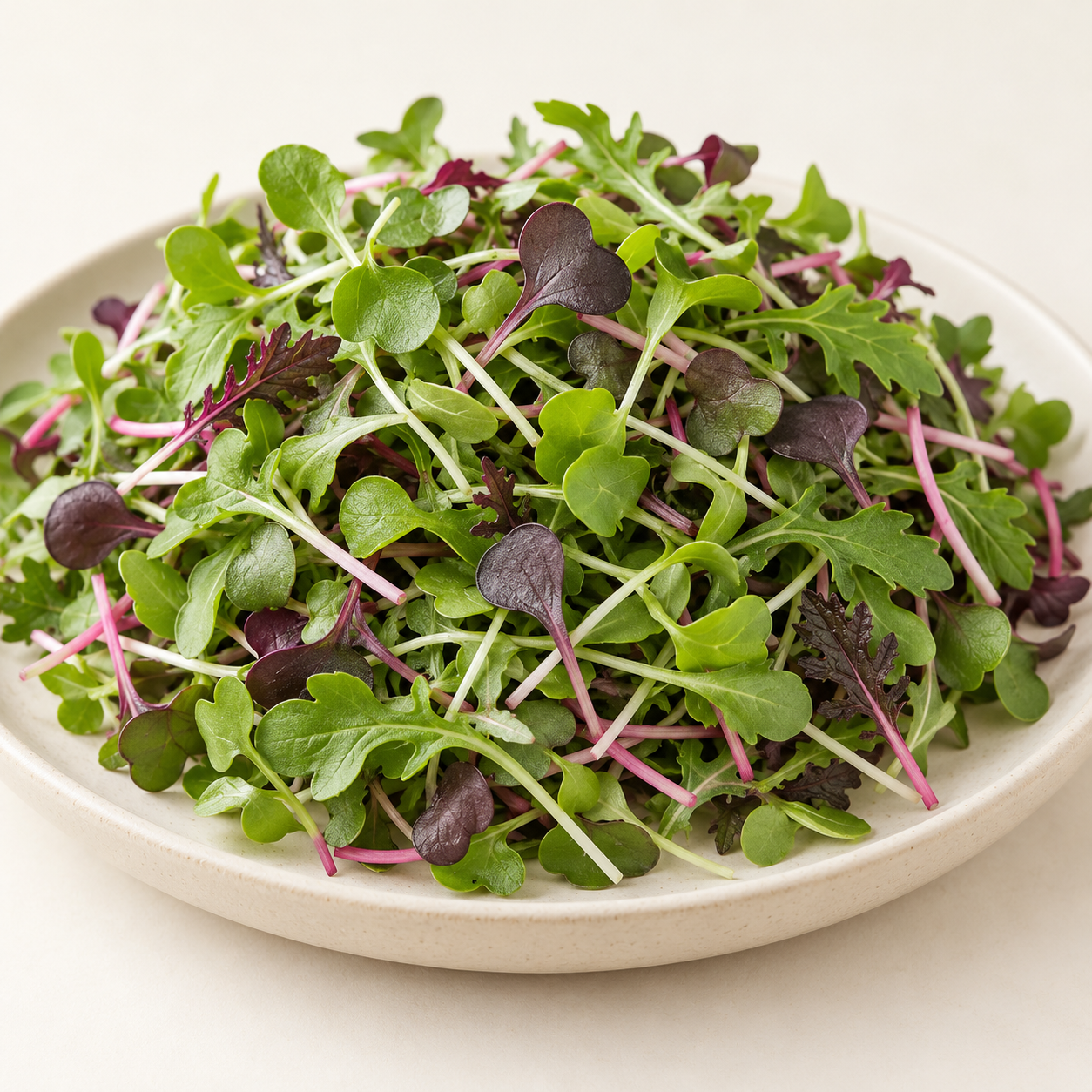 Arugula microgreens — Peppery, nutty, soft