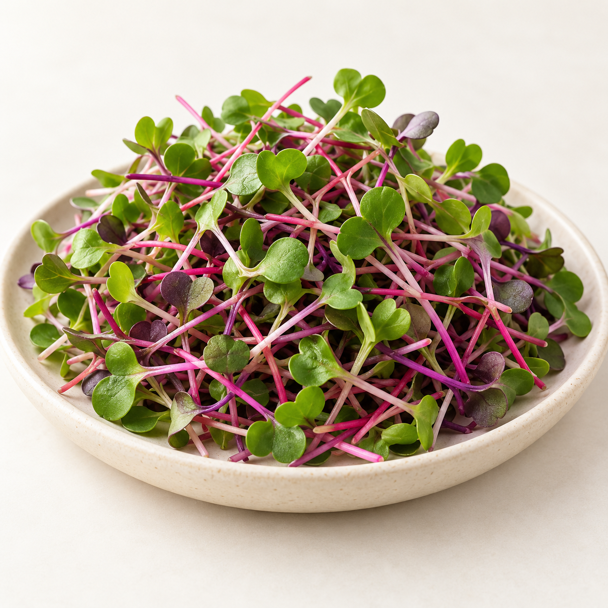 Radish microgreens — Sharp, bright, clean